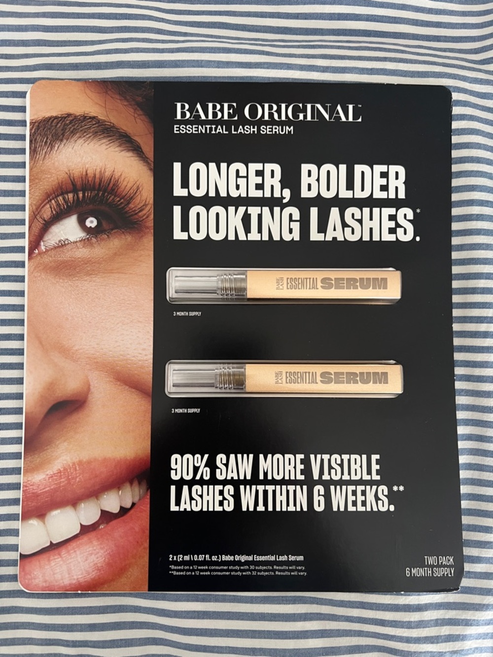 Babe Lash Original Essential Lash Serum, 2 pack (2ml each)